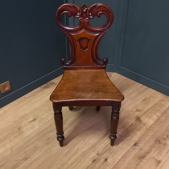 Image 1 of Set of English Georgian hall chairs