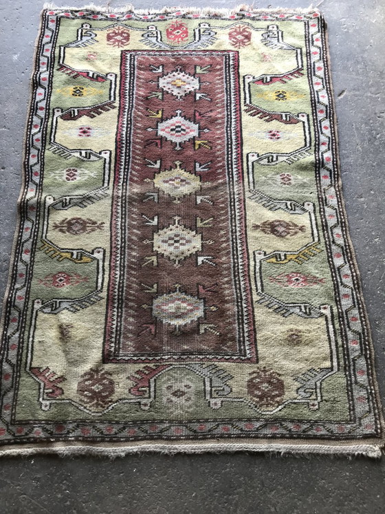 Tapis de prière Milas turc vintage – Laine (photo 2 of 6)
