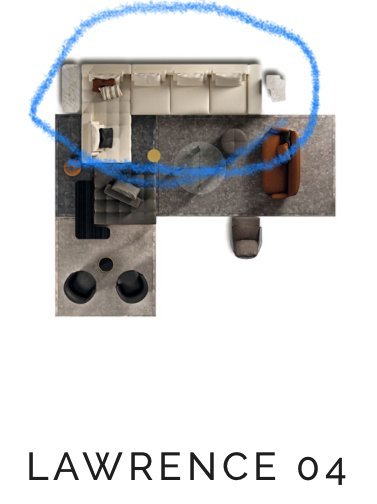 Image 1 of Minotti Lawrence configuration 225x410cm fabric cat.G