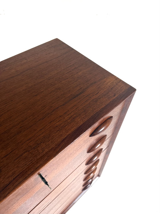 Image 1 of Vintage XL teak chest of drawers, Denmark '60
