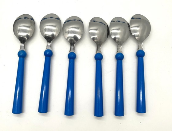 Image 1 of Ensemble de couverts IKEA « Grammatik » – 23 pièces – bleu – vintage des années 1990