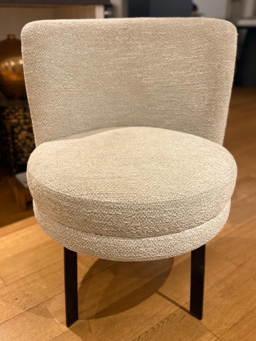 Draaibare eetkamer stoelen beige 