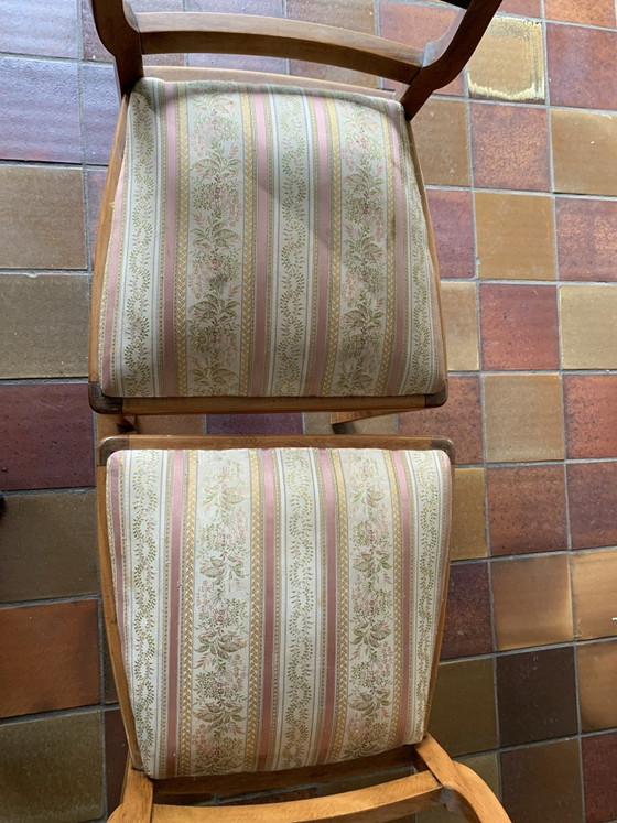 2 Sillas de comedor, Textil, Madera, Marrón (foto 4 de 9)