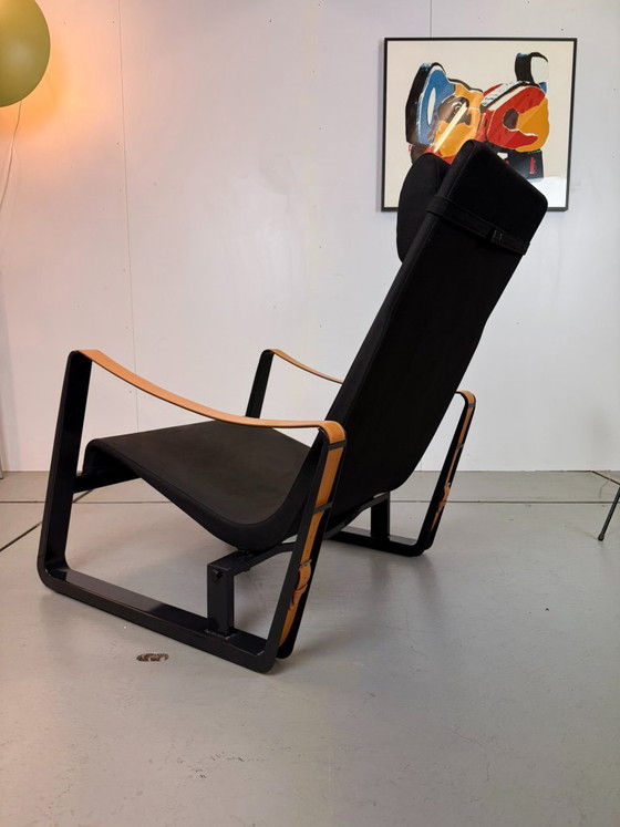 Image 1 of Poltrona Cité' in pelle e acciaio di Jean Prouvé per Vitra, 2002