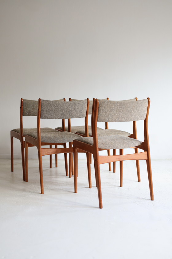 Image 1 of Set van 5 Eetkamerstoelen Johannes Andersen, Deens Jaren 50/60