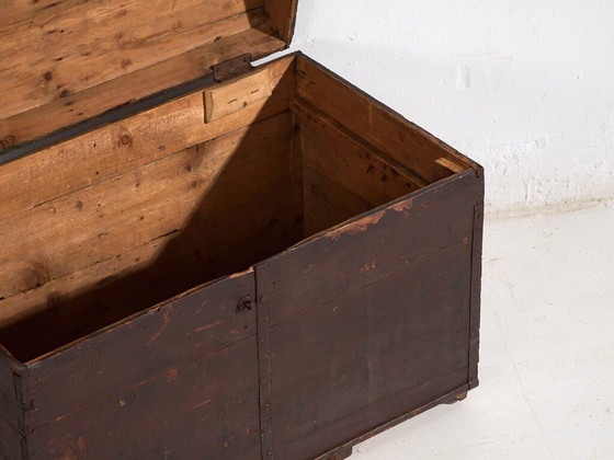 Kleine donkergekleurde antieke kist (ca. 1900) #21 – Ladekasten, Rustic (photo 26 of 40)