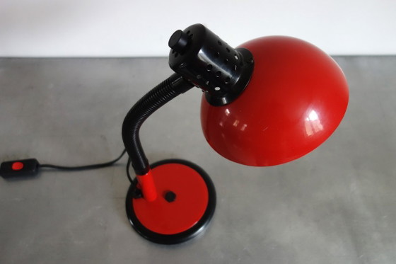 Lámpara de escritorio Aluminor años 70, Lámparas de mesa, Metal, Plástico, Rojo, Retro (foto 5 de 10)