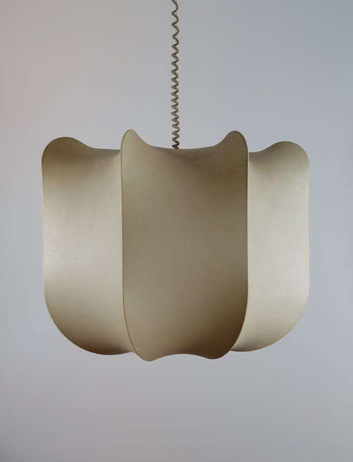 Very large vintage Cocoon pendant lamp by Friedel Wauer for Goldkant