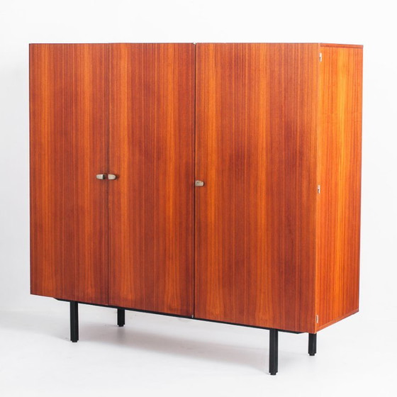 Modernist Wardrobe by Gérard Guermonprez for Magnani. France, 1950s. – Wood (photo 3 of 13)