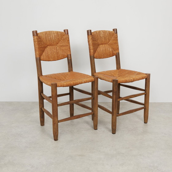 Image 1 of Charlotte Perriand Bauche Nr. 19 Stühle, Frankreich, 1950er Jahre