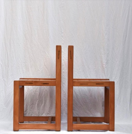 Image 1 of 4x sedia di design in legno di pino