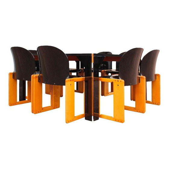 Image 1 of 8x "Dialogo" chairs by Afra and Tobia Scarpa for B&B Italia, 1973