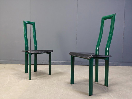 Italiaanse model Regia eetkamerstoelen van Antonello Mosca voor Ycami, jaren 80, set van 5