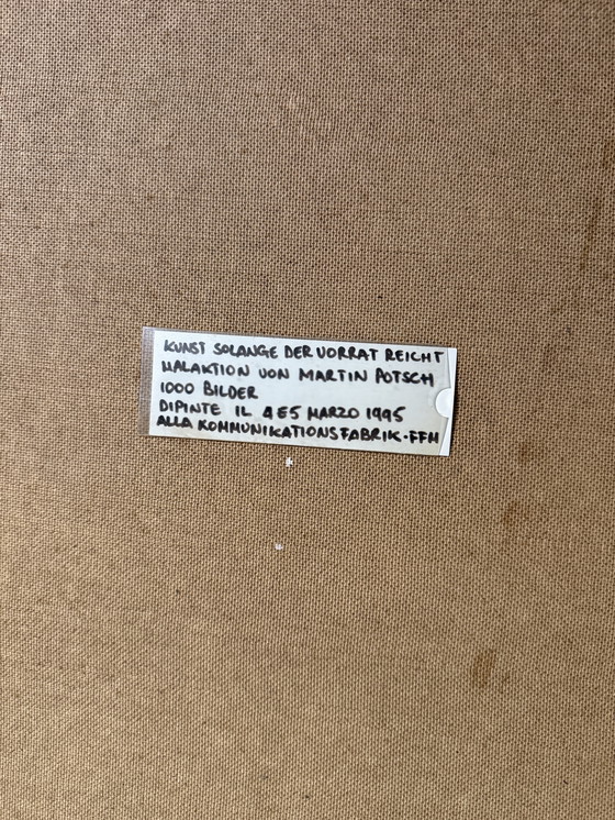 Image 1 of Martin Pötsch – “Arte finché durano le scorte”, 1995 – Acrilico su tela, firmato ed etichettato