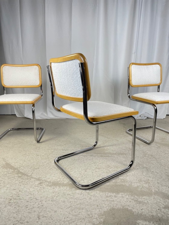 Image 1 of 4 sedie Breuer b32 in bouclé bianco