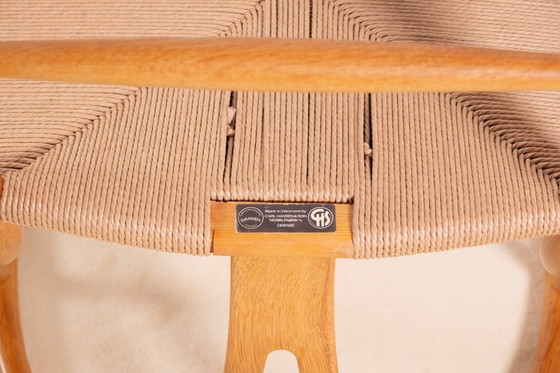 Image 1 of 4 sillas Wishbone de roble CH24 de Hans J. Wegner, década de 1980