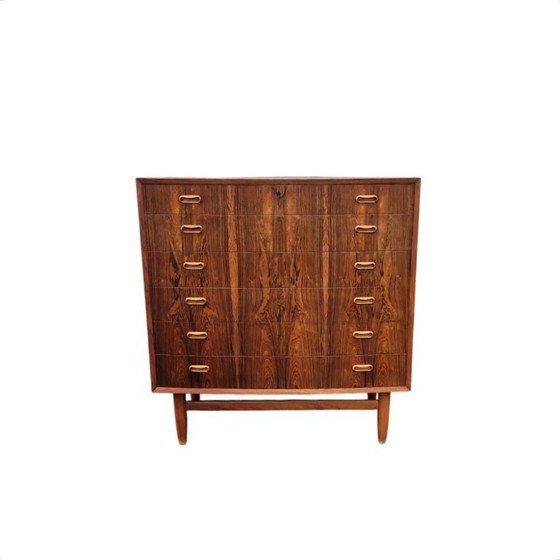 Image 1 of Commode, hoge kast, Scandinavische stijl in palissanderhout