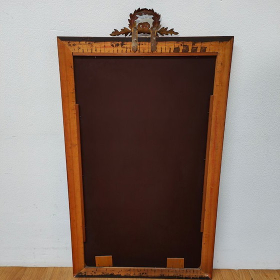Image 1 of Antieke Regency Barok Rococo facet geslepen spiegel passpiegel.
