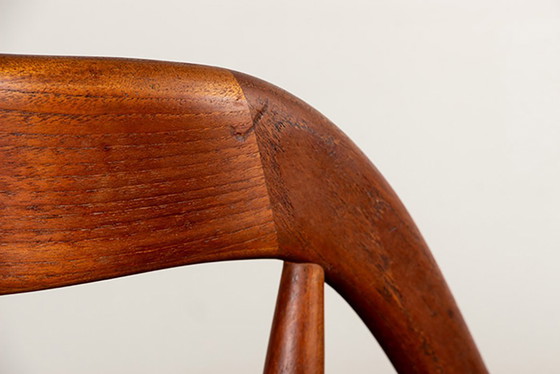 Image 1 of Satz von 6 dänischen Stühlen aus Teak und Skai, Modell 16 von Johannes Andersen für Uldum Møbelfabrik 1965.