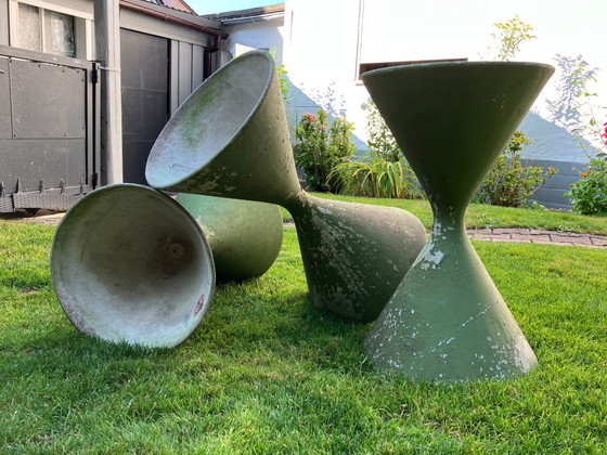 3 x Diabolo planters by Willy Guhl for Eternit – Plant pot, Other (photo 6 of 15)