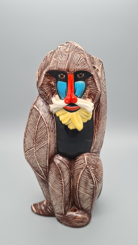Image 1 of RARE Figurine en porcelaine Goebel - Mandrill / Baboon Modèle 36 703 31 1986 Allemagne de l'Ouest