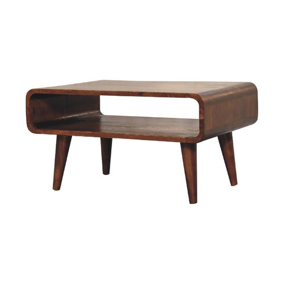 Stylish TV furniture made of solid mango wood – Chestnut brown – Artisan (photo 5 of 10)