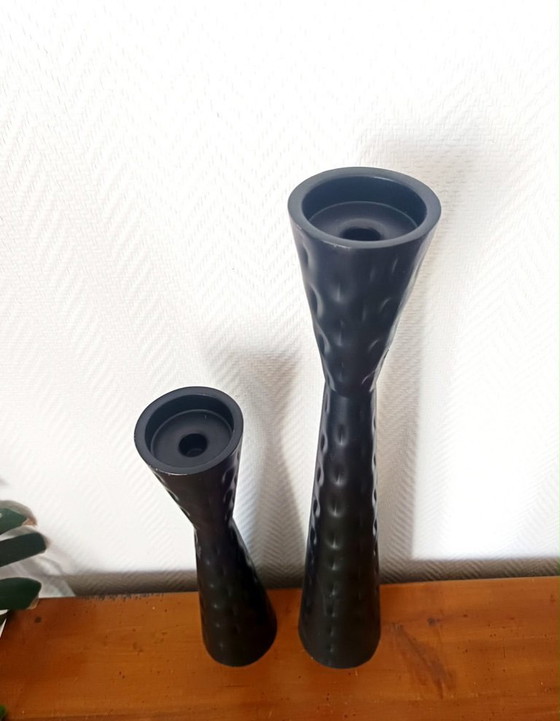 Image 1 of 2 portacandele vintage in metallo a forma di diabolo