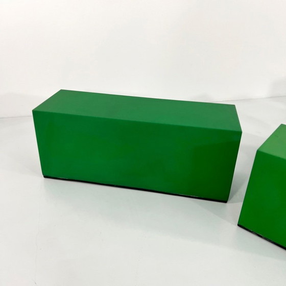 Image 1 of Set of Green Gli Scacchi Coffee Tables by Mario Bellini for B&B Italia, 1970s