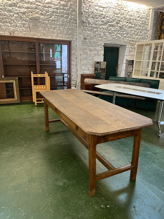 Rustikaler Eichentisch, Esstische, Holz, Braun (Foto 3 von 10)