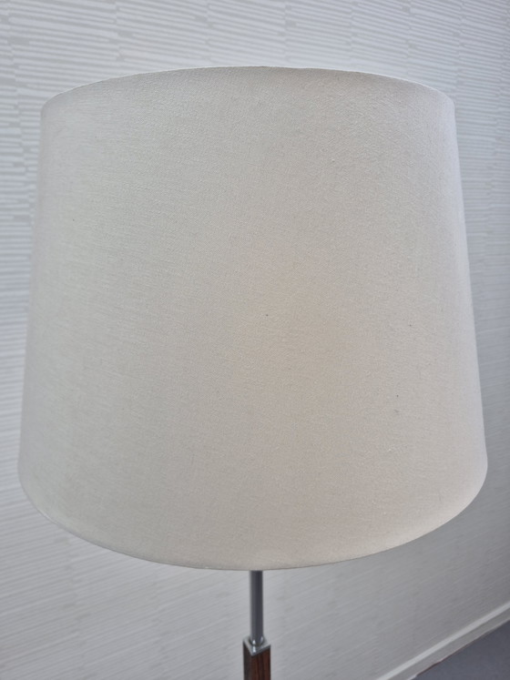 Lampadaire vintage Herda. Lampe sur pied années 60, 70. – Chrome, Textile (photo 11 of 15)