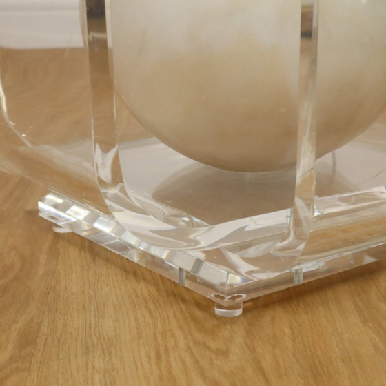 Image 1 of Round Design Coffee Table Lucite