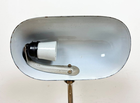Image 1 of Lampada da tavolo vintage in smalto verde, anni '50