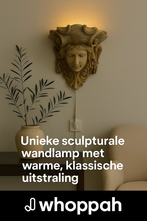 Unique sculptural wall lamp with a warm, classic look