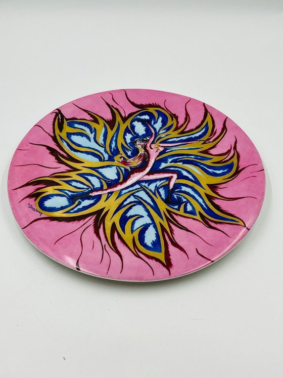 Image 1 of Piatto dell'artista firmato Marie-Rose Debut-Seurin