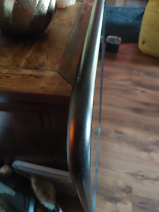 Image 1 of Vintage Spiegel Met Rubberen Afgeronde Randen