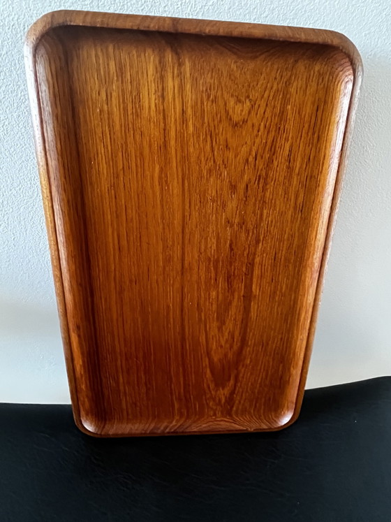 Vintage Massief Teakhouten Dienblad – Karl Holmberg, Keukenaccessoires, Wood (photo 5 of 6)