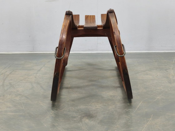 Image 1 of 1930s Czech Oak Art Deco Sled