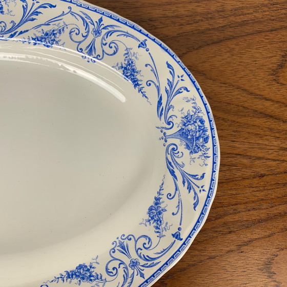 Image 1 of Plato ovalado antiguo Luis XVI, BFK, Bélgica