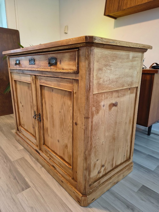 Image 1 of Antique chest of drawers made of pine wood