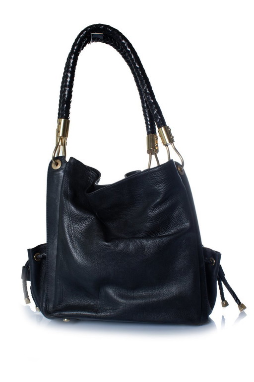 Michael Kors, leren tote tas met gevlochten handvat