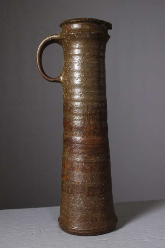 Voldemar Volkoff in Vallauris - Large Brutalist Stoneware Pitcher, France, 1950s – Vases, Ceramic (photo 2 of 9)