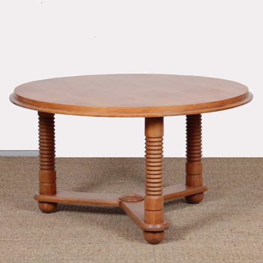 Wooden Coffee Table in the Style of Charles Dudouyt, 1940