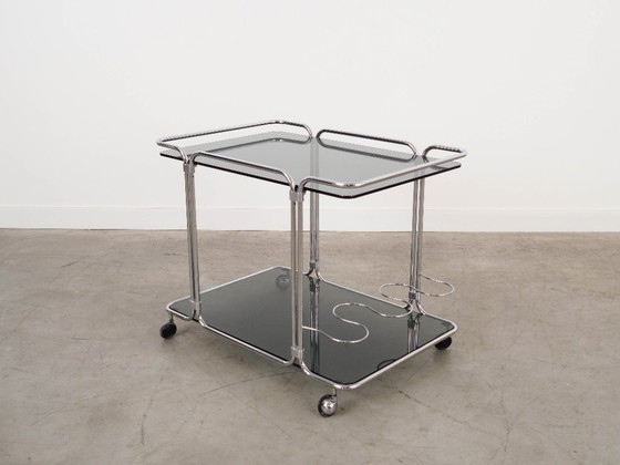 Image 1 of Glazen barkast op wielen, Italiaans design, jaren 70, gemaakt in Italië
