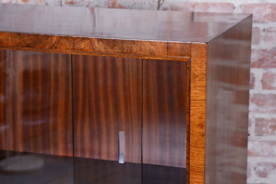 Pair of Restored Art Deco Bookcases, by Oldřich Liška, Walnut, Czech, 1920s – Glass, Wood (photo 6 of 8)