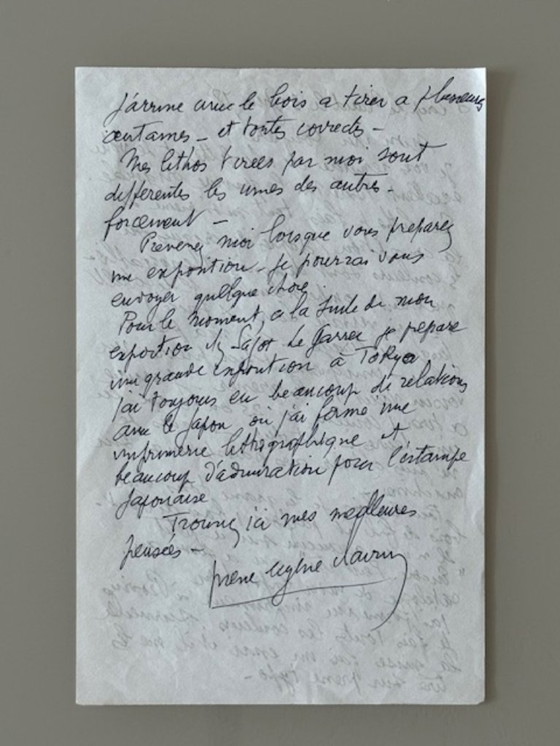 Image 1 of Xilografia (incisione) e lettera di Pierre Eugène Clairin