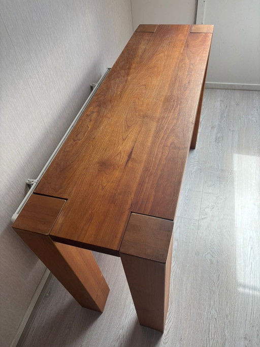 Handmade solid oak wall table