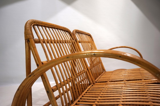 Image 1 of Canapé deux places en rotin Paul Frankl Design, 1940