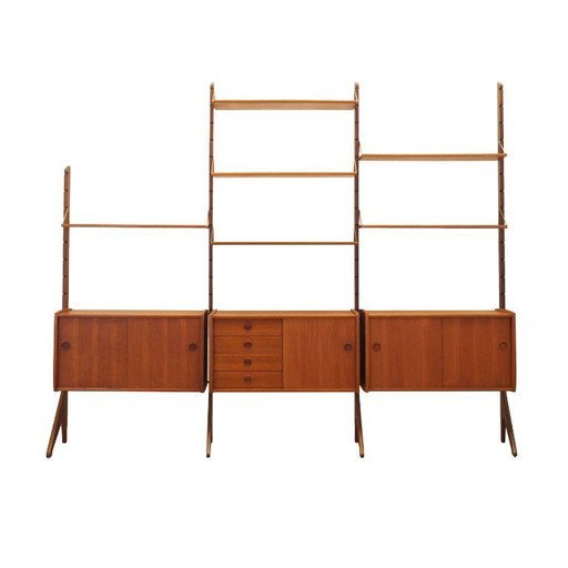 Teak modular shelving unit, Norwegian design, 1960s, manufactured by Blindheim Mobelfabrikk, designed by John Texmon & Einar Bli