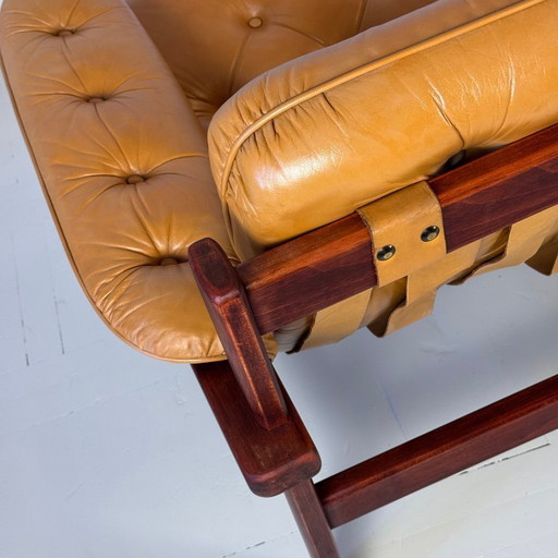 Deense Mid Century Leren Sofa - Vintage 3-zits, stijl jaren 1960