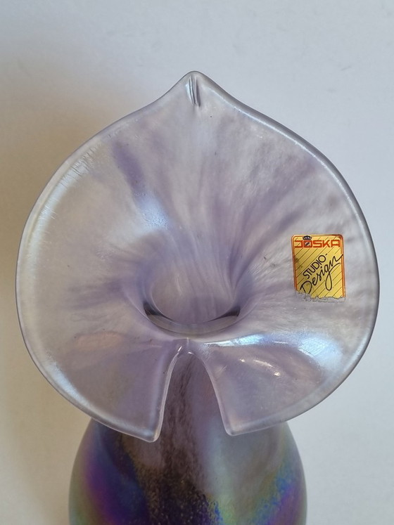 Image 1 of Exquisite JOSKA Studio-Design glass vase – iridescent – ​​29 cm